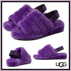 Ugg Fluff Yeah Slide Purple Mussel Shell